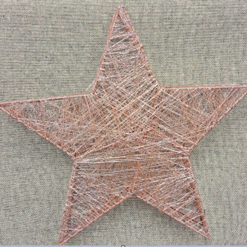 12" Rose Gold Thread Star - Picture 1 of 3